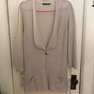 Nic&Zoe lightweight linen blend knit cardigan